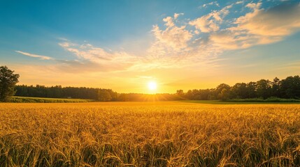 Golden Field Sunset