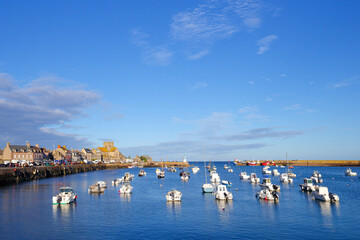 Naklejka premium Barfleur harbor in Normandy coast