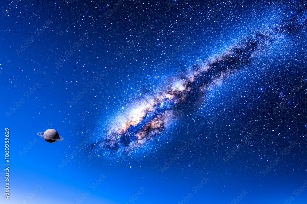 Poster the image shows a 3d render of a starry sky that is unique and amazing