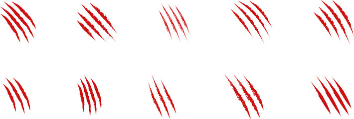 Animal Claw scratches icon vector. Vector illustration of animal claw scratches isolated on transparent background.