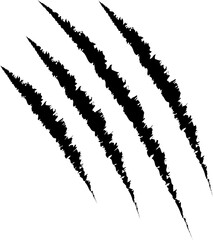 Animal Claw scratches icon vector. Vector illustration of animal claw scratches isolated on transparent background.