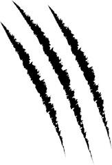 Animal Claw scratches icon vector. Vector illustration of animal claw scratches isolated on transparent background.
