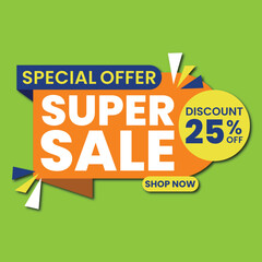 orange promotion sale template vector illustration