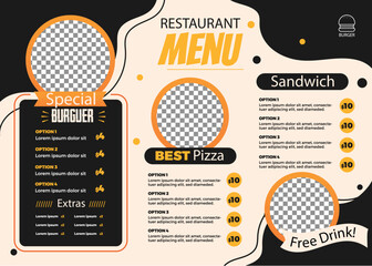 Beautiful food menu design template
