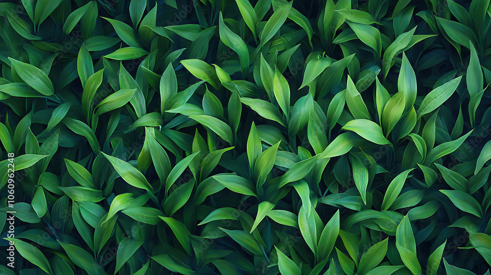 Poster artificial green grass texture seamless background, top view