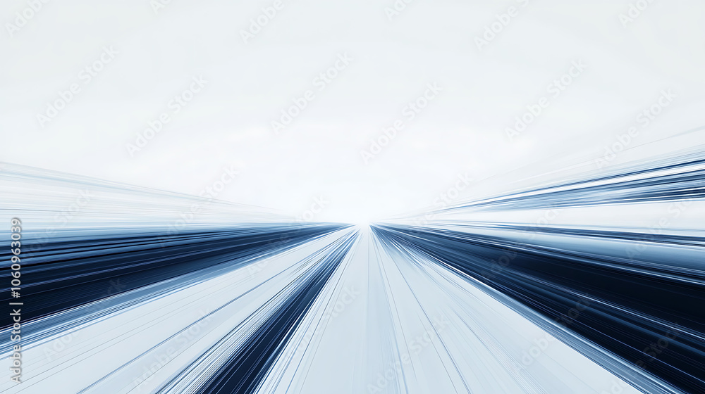 Poster abstract blue lines speed across a white background presentation design, featuring a simple flat ill