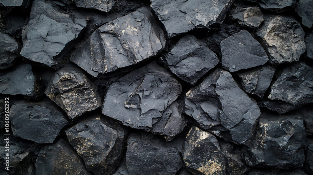 Poster black stone background with copy space for header design, texture of concrete wall surface