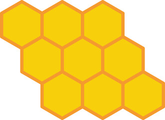 Honeycomb icon. Honeycomb bee natural icons. Yellow honeycomb symbol. Honeycomb Hexagons. Vector illustration