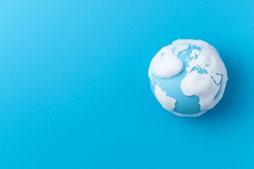 Obraz premium Ice and snow cover the whole planet as a result of global warming and long winters