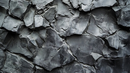 Black stone background with copy space for header design, Texture of concrete wall surface