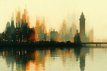 Obraz premium Futuristic abstract background, AI generated