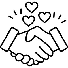Fototapeta premium Hand Shake Icon