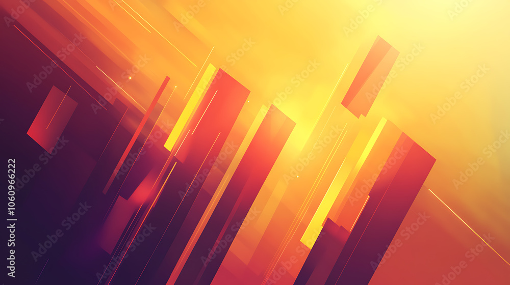 Aufkleber An abstract concept image illustrating business transformation, showcasing an upward trend for development and growth with ample copy space for additional text or graphics