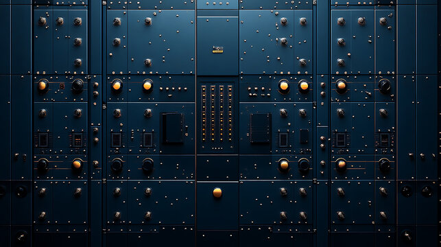 Electrotechnical switchgear for switching, control and distribution, main color dark blue