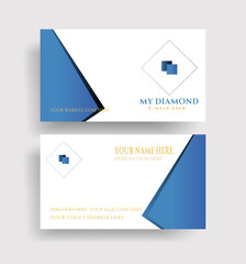 premium diamond shape golden business card