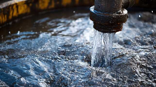 Clean water drilling construction of artesian wells with drilling mud discharge
