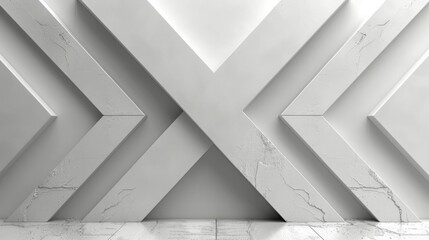 A modern white background with an X with sharp lines in size.