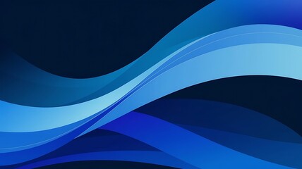 Fototapeta premium Vibrant Abstract Digital Background with Flowing Blue Curves and Harmonious Gradient Effect, Perfect for Professional Use