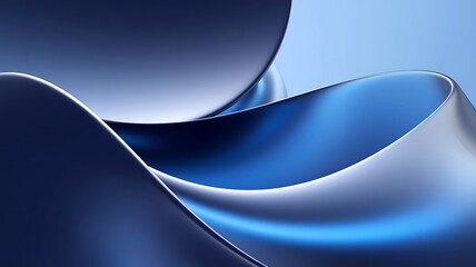 Vibrant Abstract Digital Background with Flowing Blue Curves and Harmonious Gradient Effect, Perfect for Professional Use