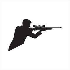 silhouette of a person with a rifle
