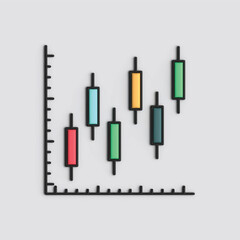 3D icon bar chart