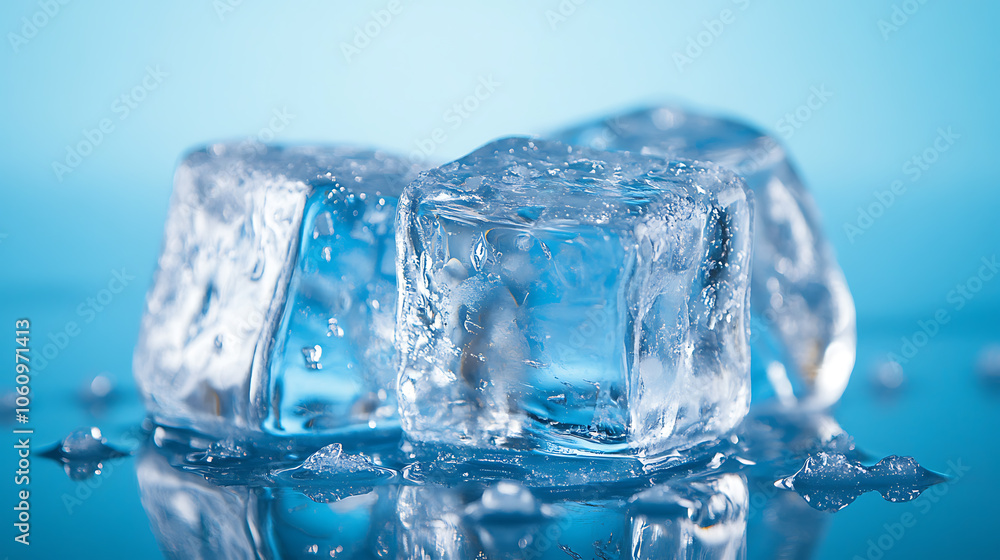 Aufkleber frosty ice texture background closeup of cold textured surface abstract photo