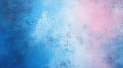 Obraz premium Amidst a tranquil winter backdrop, soft hues of blue and pink merge seamlessly, creating an ethereal atmosphere that evokes a peaceful, wintry serenity