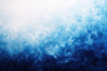 Obraz premium The canvas showcases an enchanting winter atmosphere with a gradient of blue hues, evoking a sense of calm and wonder as cold air mingles with fresh snow