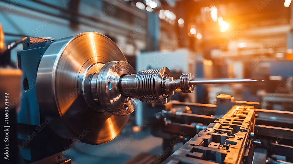 Aufkleber modern cnc milling machine in action illustrating the precision and efficiency of contemporary metal