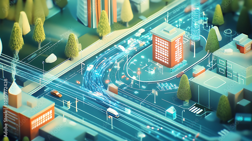 Poster innovation that is isometric a secure wireless connection, big data connection technology, and a sma