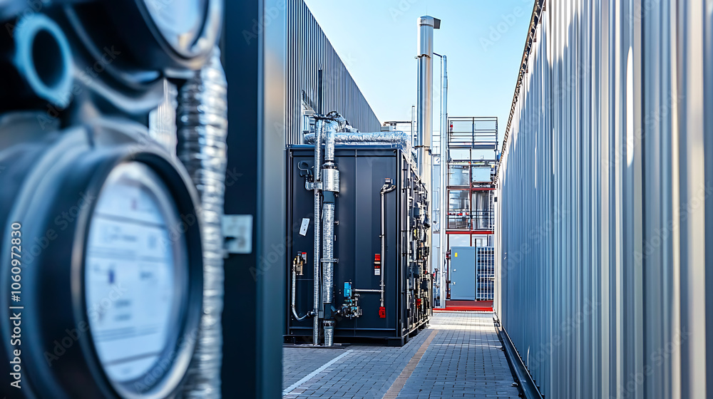Poster containers with phase change materials for efficient thermal energy storage in industry