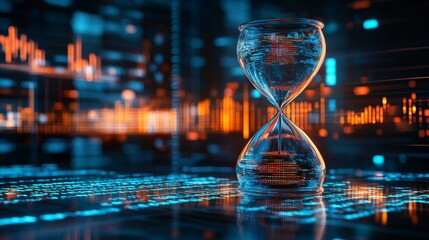Time-Sensitive Financial Data Depicted by an Hourglass
