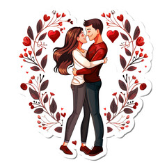 couple with heart lovely