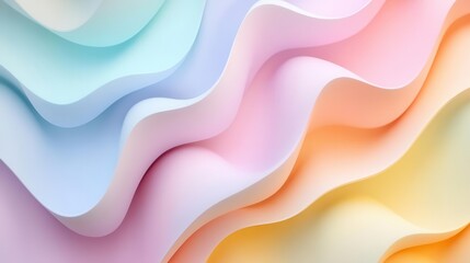 soft pastel colors blend seamlessly in an abstract 3d background, creating a soothing and contemporary aesthetic perfect for modern design projects