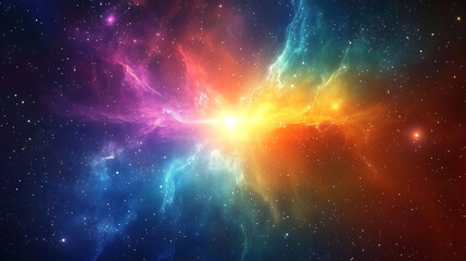 Fototapeta premium colorful space galaxy with supernova nebula abstract background