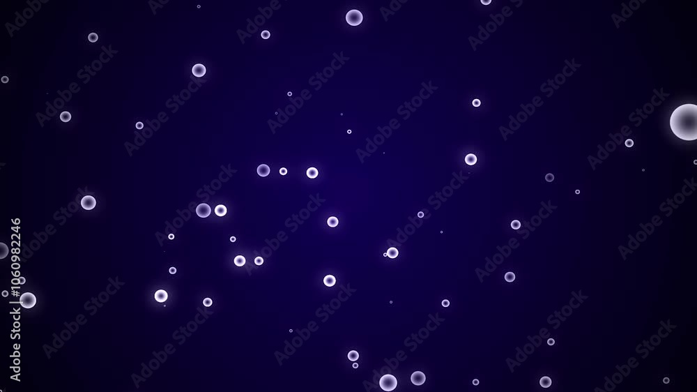 Poster blue bubble particles abstract background, featuring particle stars and dust. futuristic glittering 