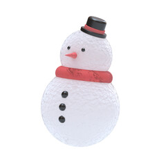 Snowman, 3D icon, winter, christmas, festivities, celebration, scarf, hat, minimalist design, digital resource, festive illustration, winter theme, holiday season