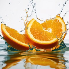orange in water