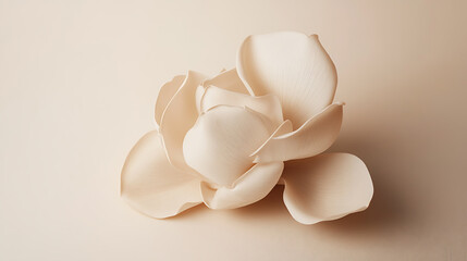 minimalist abstract pastel beige flower petal composition soft aesthetic photography