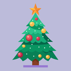 christmas tree isolated on white