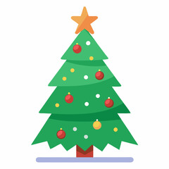 christmas tree isolated on white