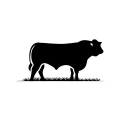 Angus Cow Cattle Beef Grass Silhouette