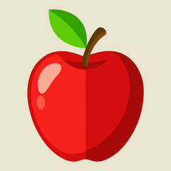 red apple illustration