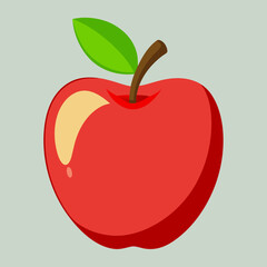 red apple illustration