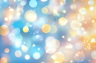 Obraz premium Blurred pastel background with soft bokeh lights and space for text or design. 
