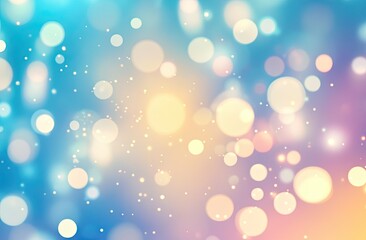 Obraz premium Blurred pastel background with soft bokeh lights and space for text or design. 