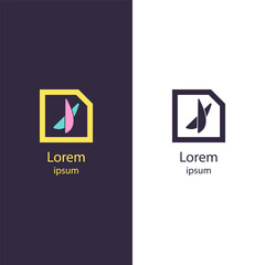 Logo-377
Stylish abstract logo featuring document outline with creative shapes inside. Ideal for content, media, lifestyle, design studios, or file-based apps. Vector format.