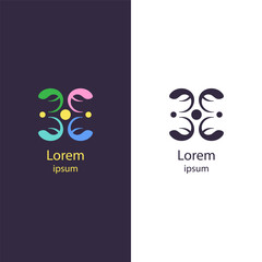 Logo-394
Creative mirrored 4E logo with fluid shapes and playful colors, great for digital brands, tech startups, creative agencies or identity design. Vector and editable.