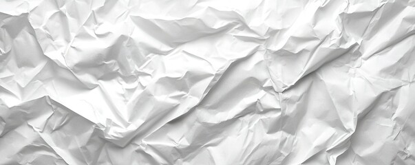 Obraz premium White crumpled paper texture background.