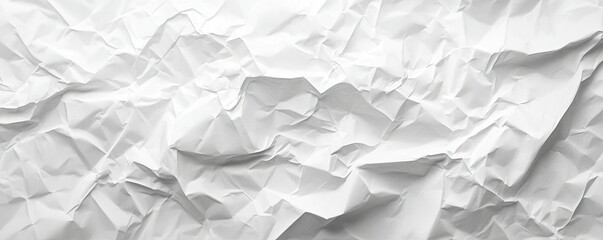 Obraz premium White crumpled paper texture background.